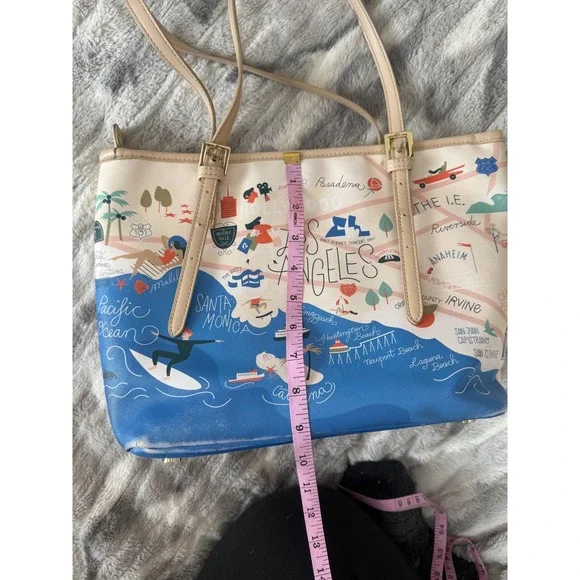 Spartina 449 Los Angeles California Map Tote Bag Travel Holiday California - Picture 6 of 7